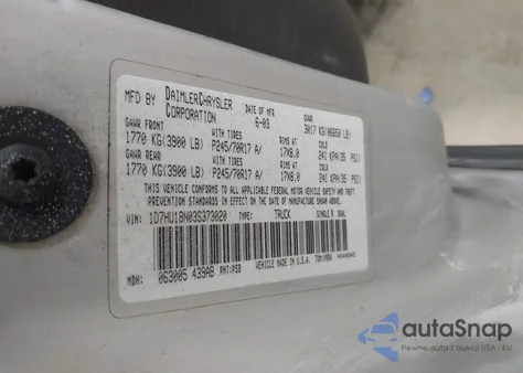 2003 Dodge Ram 1500 Slt/Laramie/St из США, поврежденный, VIN 1D7HU18N03S373020